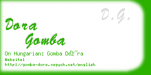 dora gomba business card